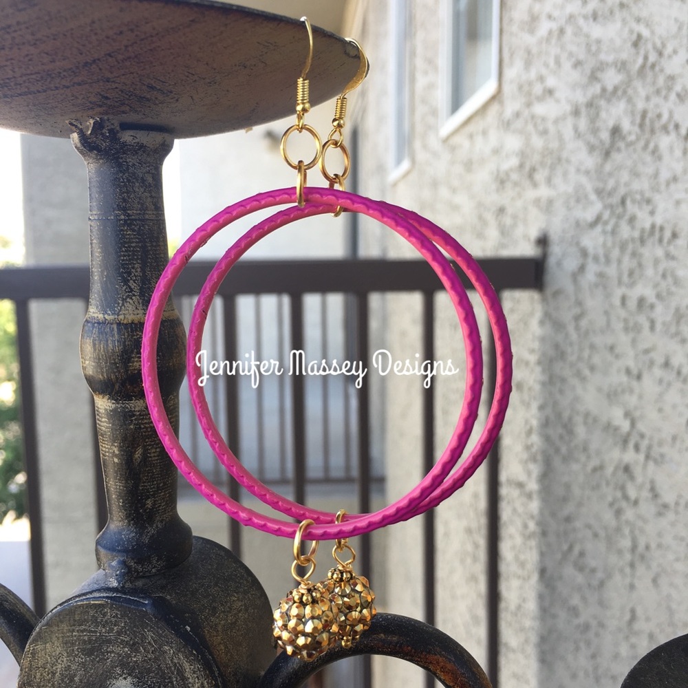 Hot Pink Hoops